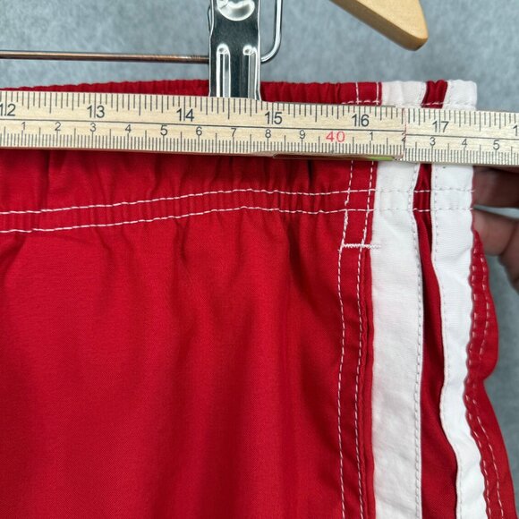 Abercrombie Fitch VTG Tugger Swim Trunks Shorts Size L Red White Baggy Cargo Y2K - Picture 12 of 14